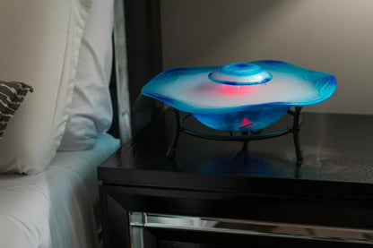 2026 NEW Xbrand Tabletop Blue Aromatherapy Mist Fountain Aroma Diffuser w/Inline Control, 8 Inch Tall