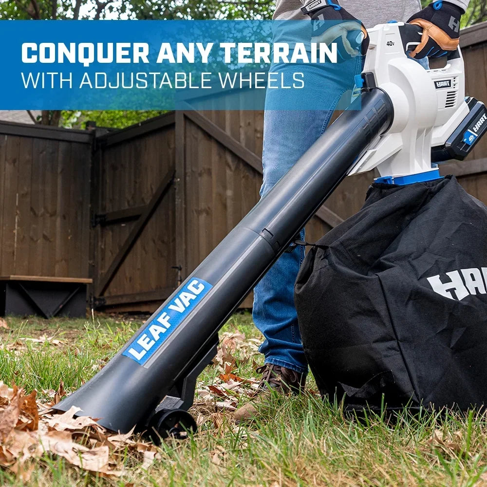 2026 NEW HART 40V Cordless Leaf Vacuum Kit, (1) 4.0Ah Lithium-Ion Battery