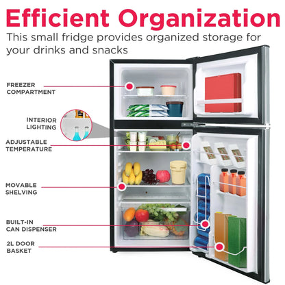 2026 NEW Frigidaire, 4.5 Cu. ft., 2 Door Compact Refrigerator-Chrome Trim, EFR451, Platinum
