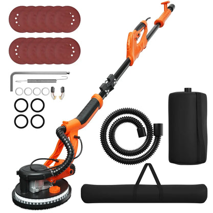 2026 NEW Topbuy 750W Electric Drywall Sander Foldable Drywall Vacuum Sander with Carrying Bag