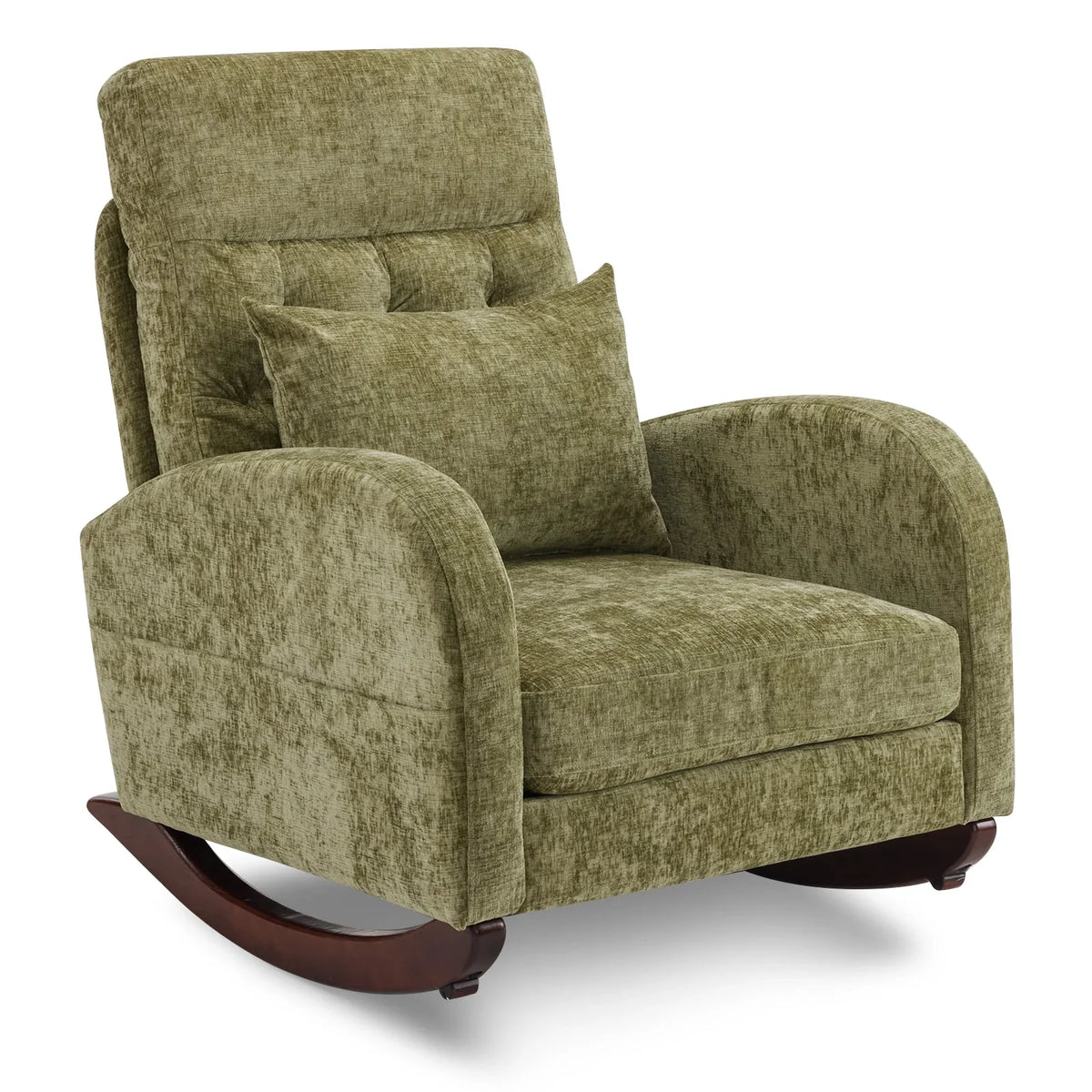 2026 NEW Ktaxon Rocking Accent Chair Glider Reading Chair Comfy Teddy Velvet Upholstered Single Sofa Rocker for Living Room, Nursery, Bedroom Beige
