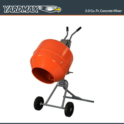 2026 NEW YARDMAX YM0146 5.0 cu ft CONCRETE MIXER