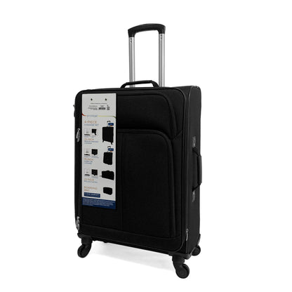 2026 NEW Protege 4-Piece Softside Luggage Set, Black