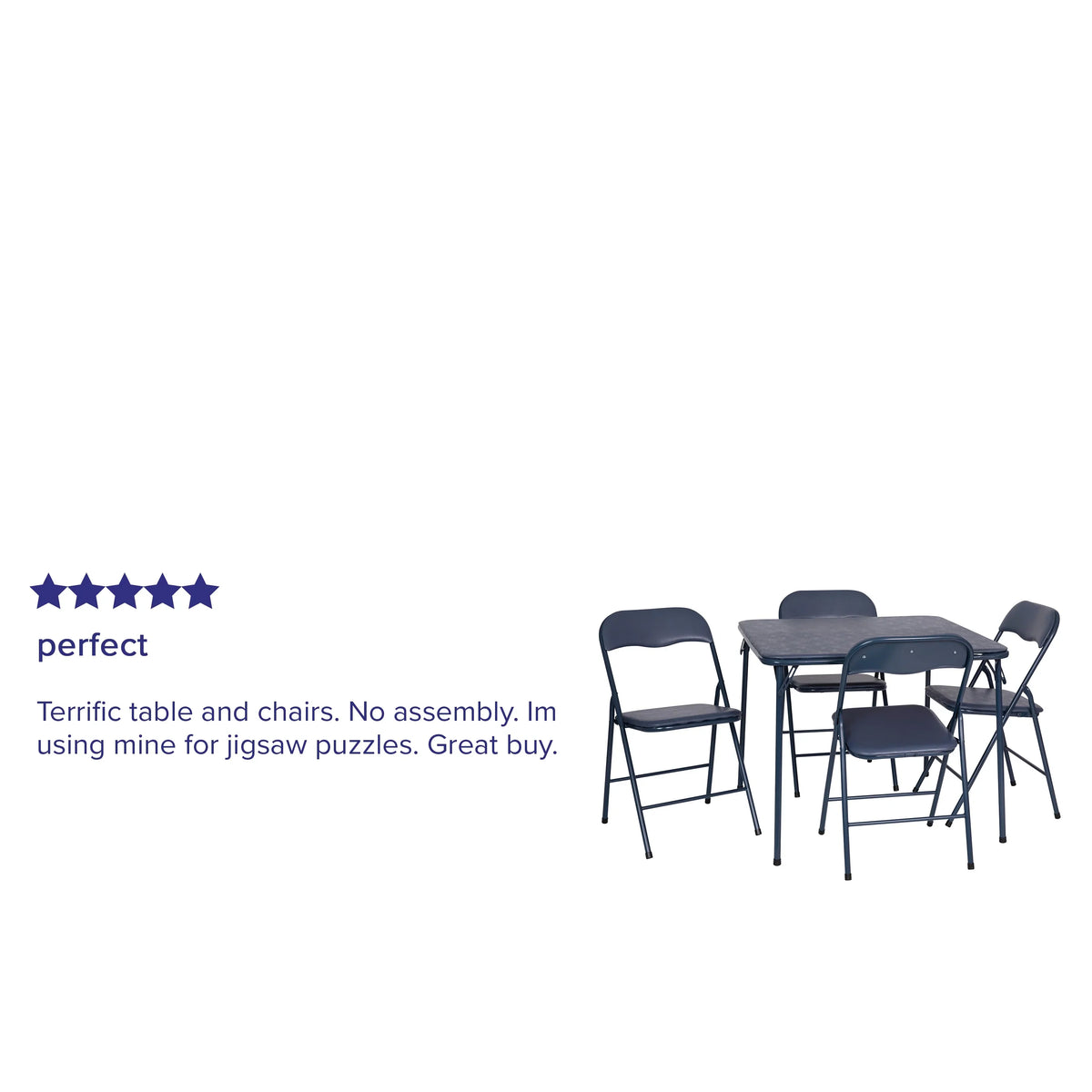 2026 NEW Emma + Oliver 5 Piece Black Folding Game Room Card Table and Chair Set