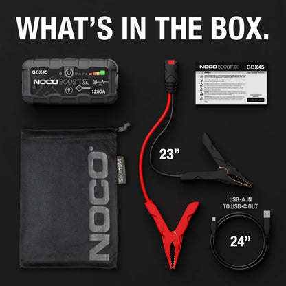 2026 NEW NOCO Boost X GBX45: 1250A 12V UltraSafe Portable Lithium Jump Starter