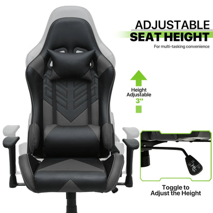 2026 NEW Magshion Ergonomic Gaming Chair, Comfortable Gaming Chair, Computer Chair Leather Desk Chair Adjustable Swivel Gaming Office Chair, Blue