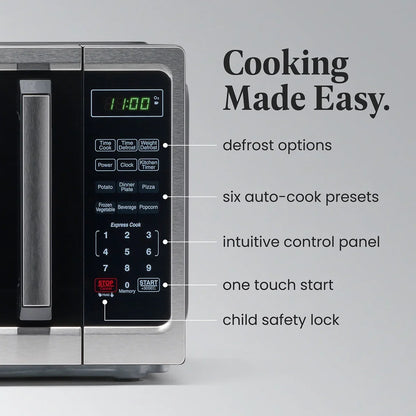 2026 NEW Farberware Classic 0.9 Cu. Ft 900-Watt Microwave Oven, Stainless Steel