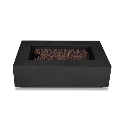 2026 NEW Real Flame Aegean 50" Rectangle Steel Propane or Natural Gas Fire Pit Table in Black