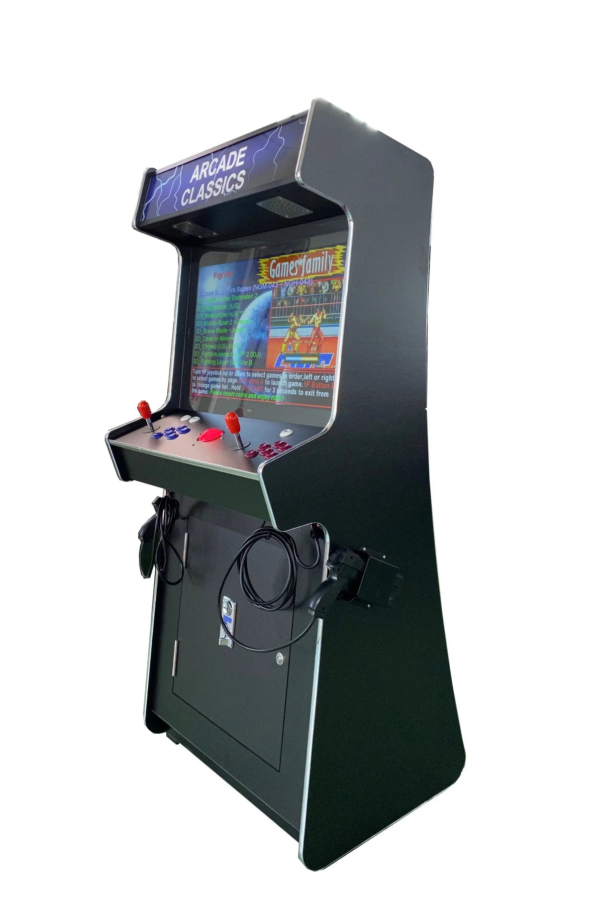 2026 NEW 2 PLAYER STANDUP Arcade Machine With 2 shooting Guns 4600 Games Multi-cade Upright Retro Cabinet Black