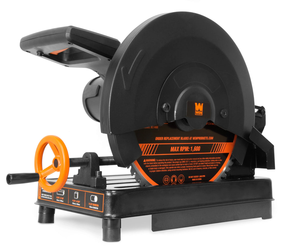 2026 NEW WEN Products 15-Amp 14-Inch Multi-Material Cut-Off Chop Saw with Carbide-Tipped Metal-Cutting Saw Blade