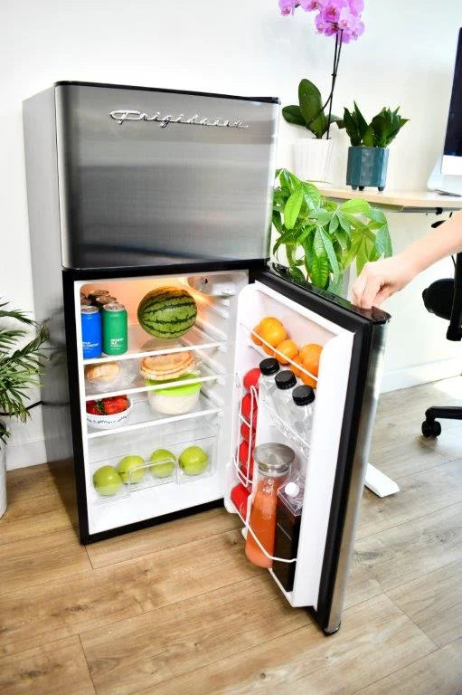 2026 NEW Frigidaire, 4.5 Cu. ft., 2 Door Compact Refrigerator-Chrome Trim, EFR451, Platinum