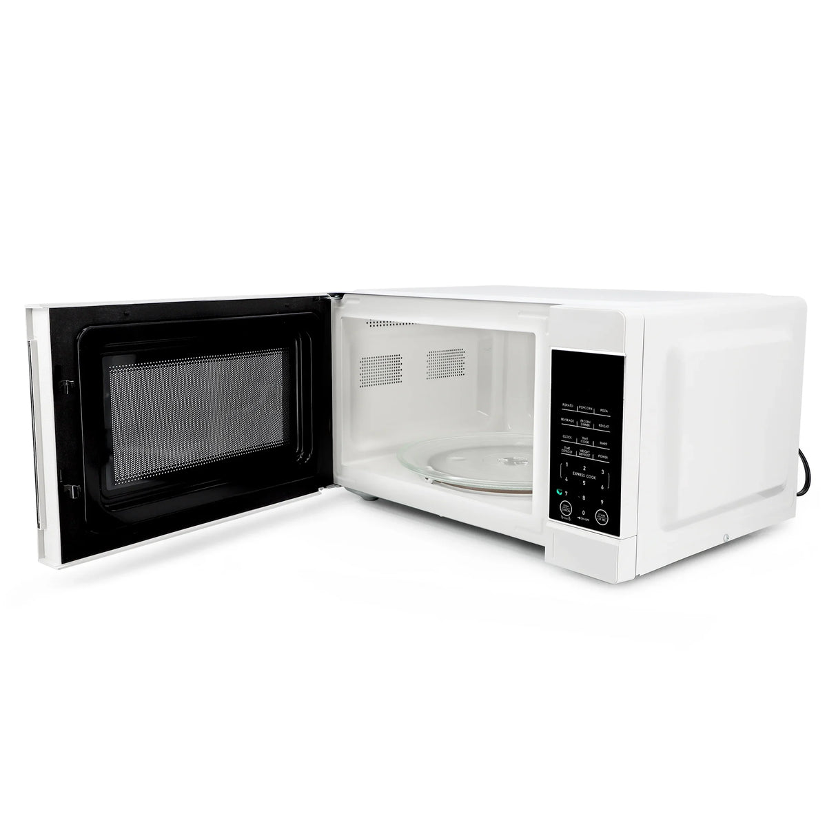 2026 NEW Galanz 1.1 cu ft 1000W Countertop Microwave Oven in White with One Touch Express Cooking