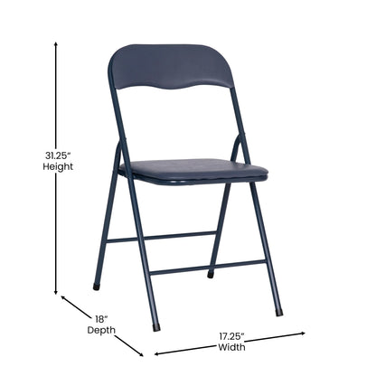 2026 NEW Emma + Oliver 5 Piece Black Folding Game Room Card Table and Chair Set