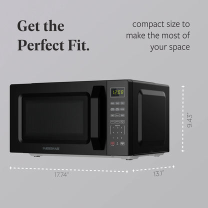 2026 NEW Farberware 1.1 Cu. Ft. 1000-Watt Compact Microwave Oven, Black