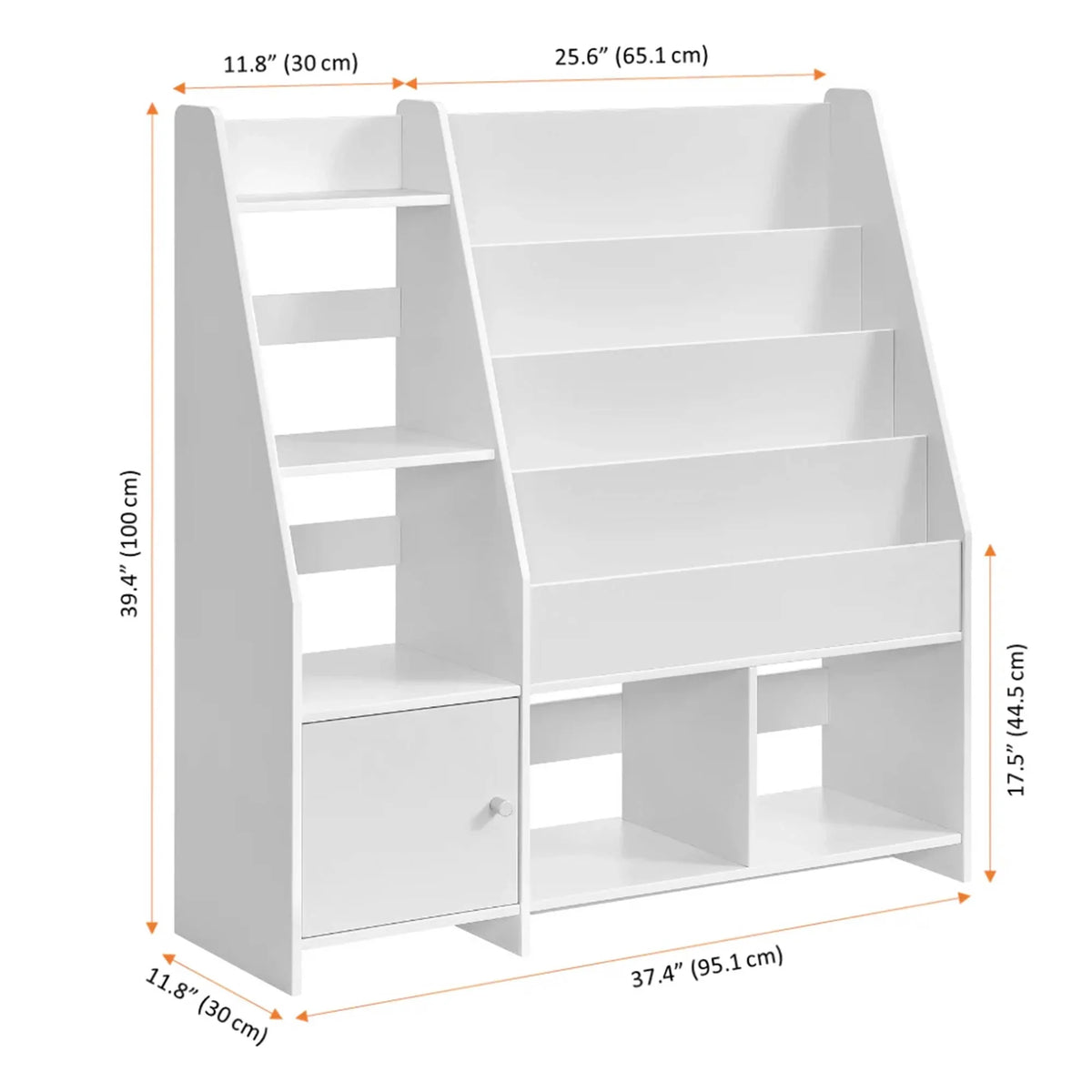 2026 NEW Sturdis Kids Toy Storage Organizer With Bookshelf and White Bins