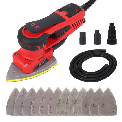 2026 NEW M optimized Electric Detail Sander with 12 Sanding Paper, 350W Brushless Motor Mouse Sander, Powerful & Low Vibration, 10000 RPM, for Wood Working