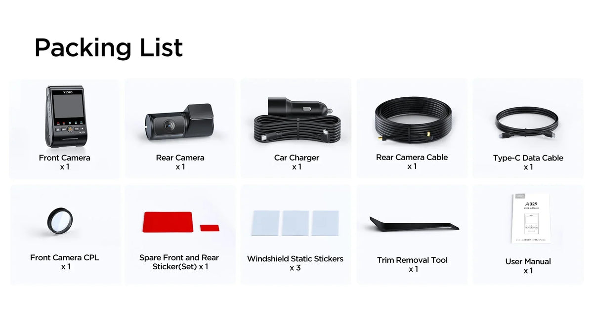 2026 NEW VIOFO A329 2CH First 4K 60FPS Front and 2K Rear Wi-Fi 6 Dash Cam HDR with Sony STARVIS 2 Sensors Support SSD Storage