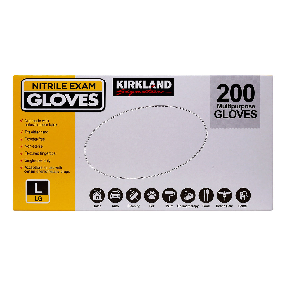 2026 NEW Kirkland Signature Nitrile Exam Gloves, 400-count, Size Large