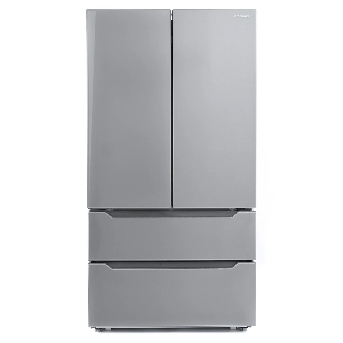 2026 NEW Cosmo 5 Piece Kitchen Appliance Packages with 30" Freestanding Electric Range 30" Island Range Hood 24" Built-in Fully Integrated Dishwasher French Door Refrigerator & 48 Bottle Wine Refrigerator