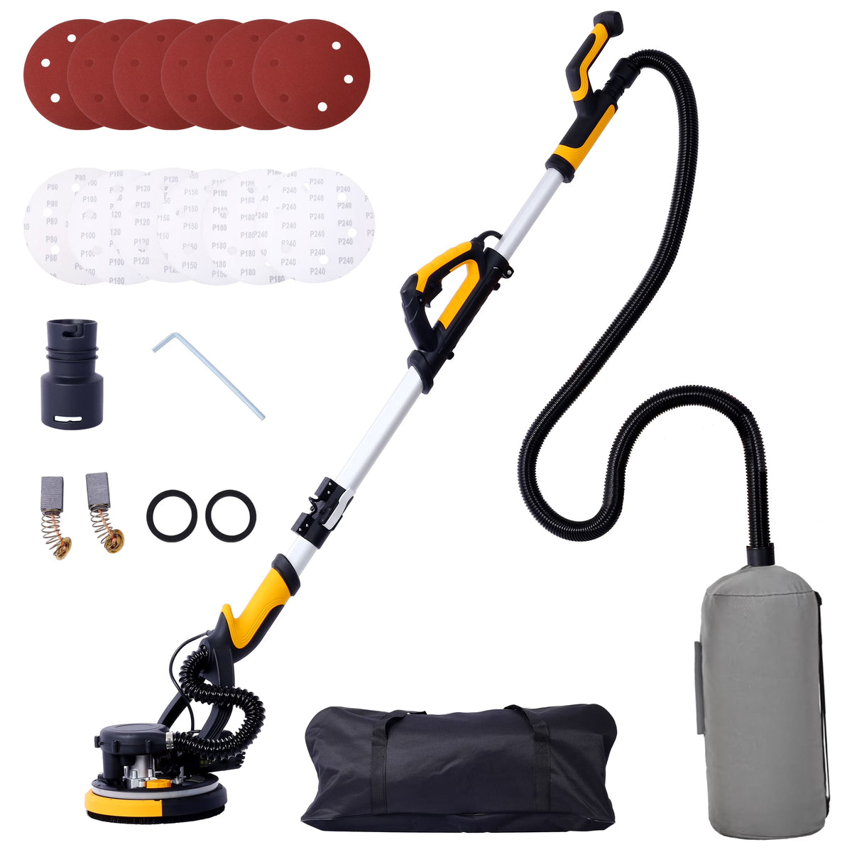 2026 NEW Faitaliicy Drywall Sander Vacuum Dust Collection Wall Sander With Foldable Handle 6.5A 780W Electric Drywall Sander With Variable Speed 900-1800RPM