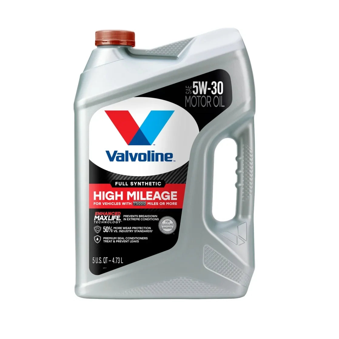 2026 NEW Valvoline Full Synthetic High Mileage MaxLife 5W-30 Motor Oil 5 QT, Case of 3