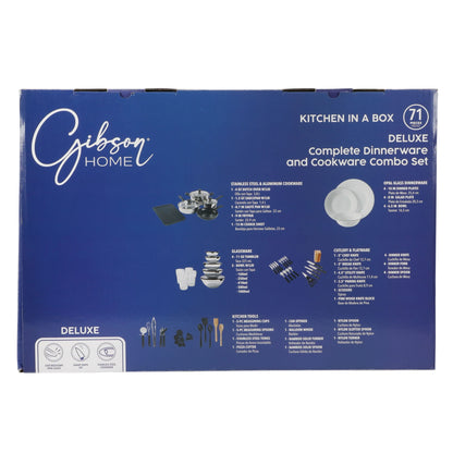 2026 NEW Gibson Home 71-Piece Stainless Steel Silver Cookware Combo Set
