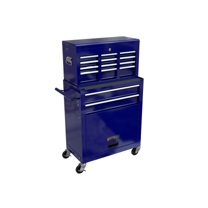 2026 NEW Pouseayar 8-Drawer High Capacity Rolling Tool Chest Storage Cabinet, Blue