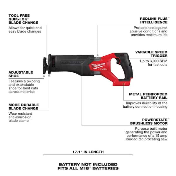 2026 NEW M18 FUEL 18-Volt Lithium-Ion Brushless Cordless SAWZALL w/7-1/4 in. Rear Handle Circ Saw, Two 6 Ah High Output Batteries