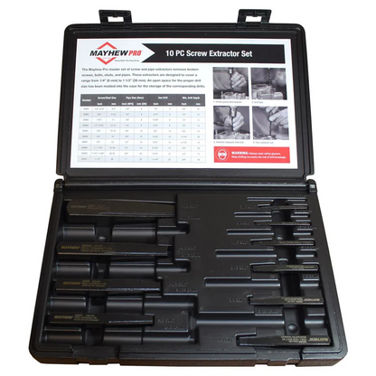 2026 NEW Mayhew Tools 37345 10-Piece Screw & Pipe Extractor Set