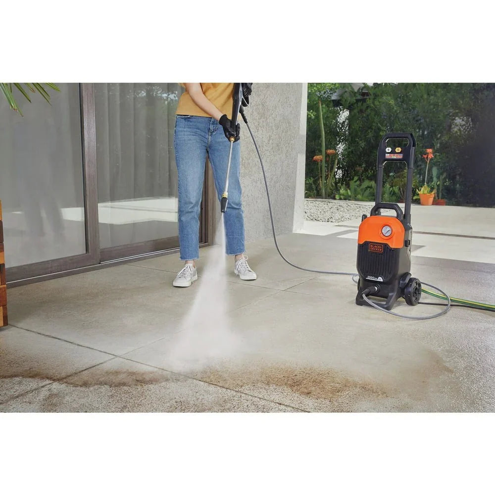 2026 NEW Black & Decker BEPW2000 2000 max PSI 1.2 GPM Corded Cold Water Pressure Washer