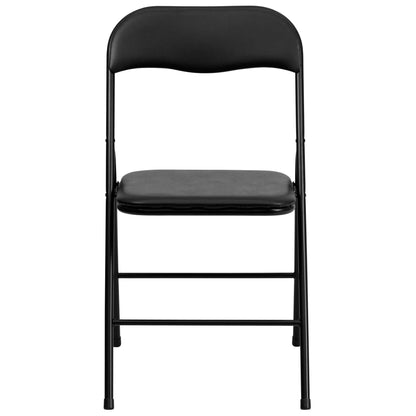 2026 NEW Emma + Oliver 5 Piece Black Folding Game Room Card Table and Chair Set