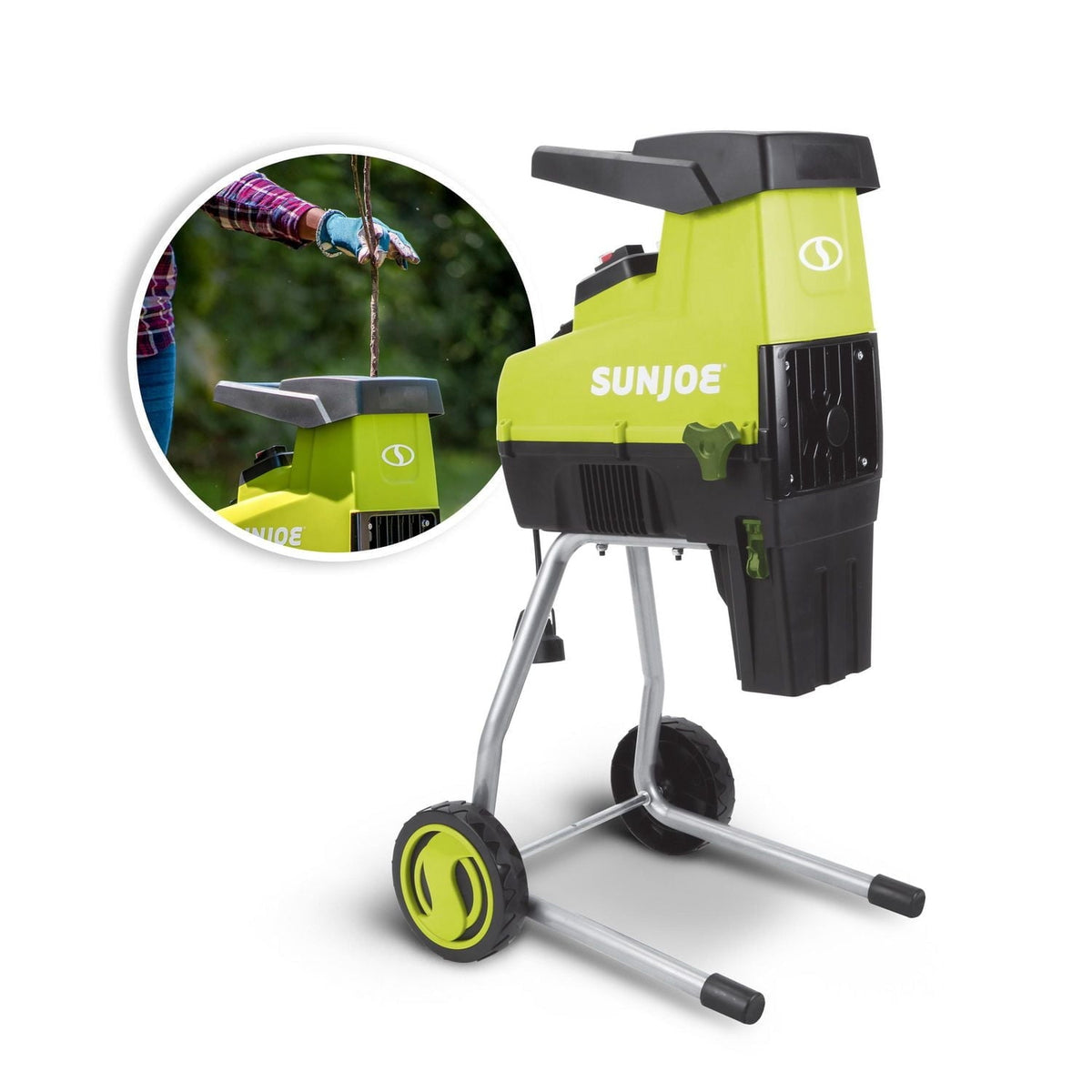 2026 NEW Sun Joe CJ603E 1.7 Inch Cutting Diameter Electric Silent Wood Chipper/Shredder, 15-Amp