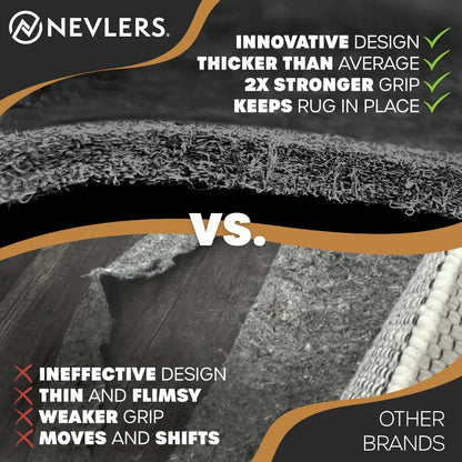 2026 NEW Nevlers 9 ft. x 12 ft. Non-Slip Felt Rug Pad for Carpet Padding