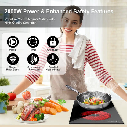 2026 NEW Double Burner Electric Cooktop Hot Plates for Cooking, 110V Plug in Portable Electric Stove Top