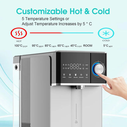 2026 NEW IKT Countertop Hot and Cold Reverse Osmosis Water Dispenser Cooler, Fast Heating, Adjustable Temperature, Dispensing Volume Options