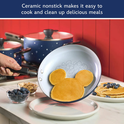 2026 NEW Farberware Bon Voyage Ceramic Nonstick Pots and Pans Set with Baking Sheet/Cookie Pan and Home Kitchen Tools, 8 Piece Non Stick Cookware Set - Blue