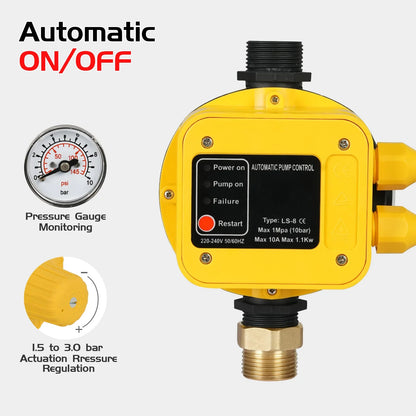 2500W Water Pump With Pressure Controller