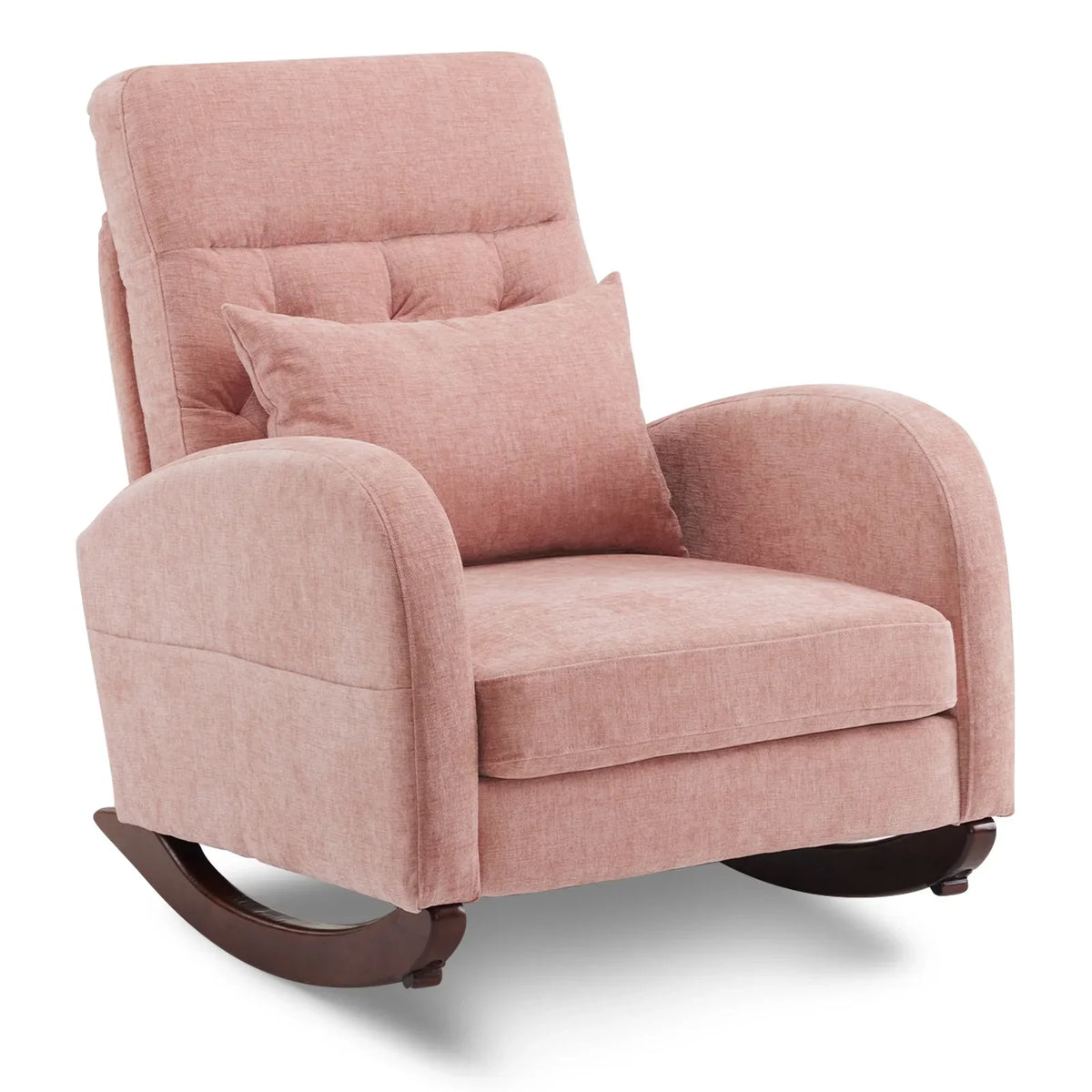 2026 NEW Ktaxon Rocking Accent Chair Glider Reading Chair Comfy Teddy Velvet Upholstered Single Sofa Rocker for Living Room, Nursery, Bedroom Beige