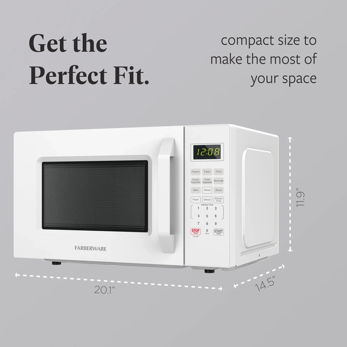 2026 NEW Farberware 1.1 Cu. Ft. 1000-Watt Compact Microwave Oven, Black