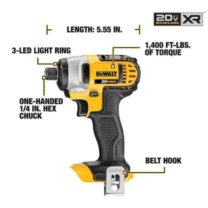 2026 NEW 20V MAX Cordless 7 Tool Combo Kit with TOUGHSYSTEM Case, (1) 20V 4.0Ah Battery and (2) 20V 2.0Ah Batteries