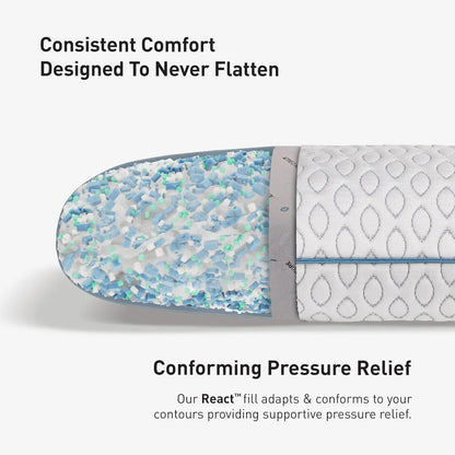 2026 NEW Bedgear Frost Performance Pillow - Size 3.0 - Cooling Bed Pillow for Hot Sleepers - Medium Firmness Pillow for All Sleep Positions, Hypoallergenic