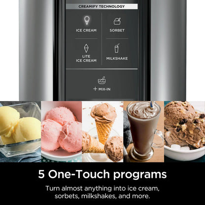 2026 NEW Ninja CREAMi Ice Cream Maker, for Gelato, Mix-ins, Milkshakes, Sorbet, Smoothie Bowls & More, 5 One-Touch Programs, with (2) 16 oz Pint Containers & Lids, Perfect for Kids, White, NC300WH