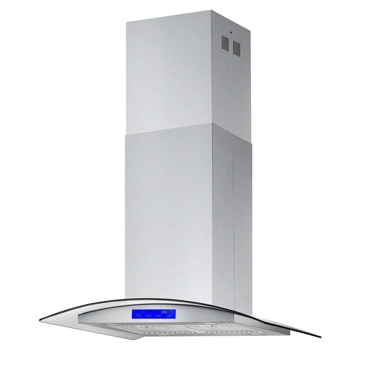 2026 NEW Cosmo 5 Piece Kitchen Appliance Packages with 30" Freestanding Electric Range 30" Island Range Hood 24" Built-in Fully Integrated Dishwasher French Door Refrigerator & 48 Bottle Wine Refrigerator