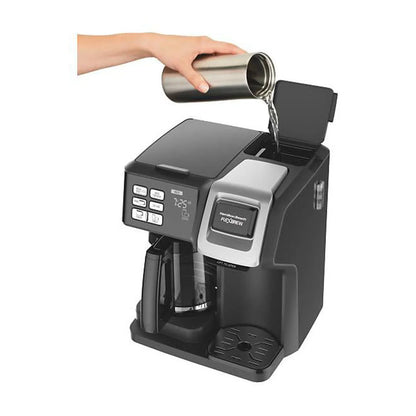 2026 NEW Hamilton Beach FlexBrew Trio 2-Way Coffee Maker, Compatible with K-Cup Pods or Grounds, Combo, Single Serve & Full 12c Pot, Black