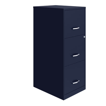 2026 NEW Space Solutions 18" Deep 3 Drawer Smart Letter Width Vertical File Cabinet, Navy