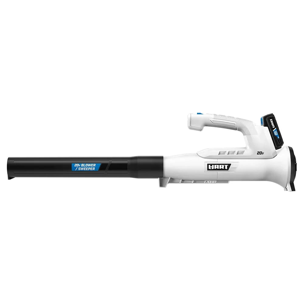 2026 NEW Hart 20-Volt 200 CFM Bazooka Blower Kit, (1) 20-Volt 2Ah Lithium-Ion Battery and Charger