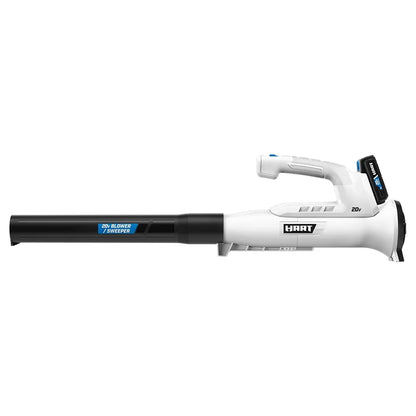2026 NEW Hart 20-Volt 200 CFM Bazooka Blower Kit, (1) 20-Volt 2Ah Lithium-Ion Battery and Charger