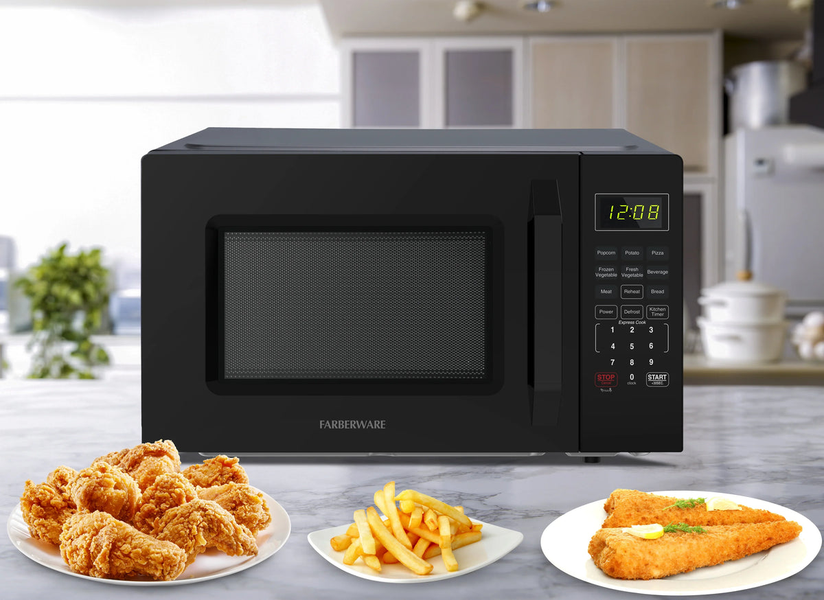2026 NEW Farberware 1.1 Cu. Ft. 1000-Watt Compact Microwave Oven, Black