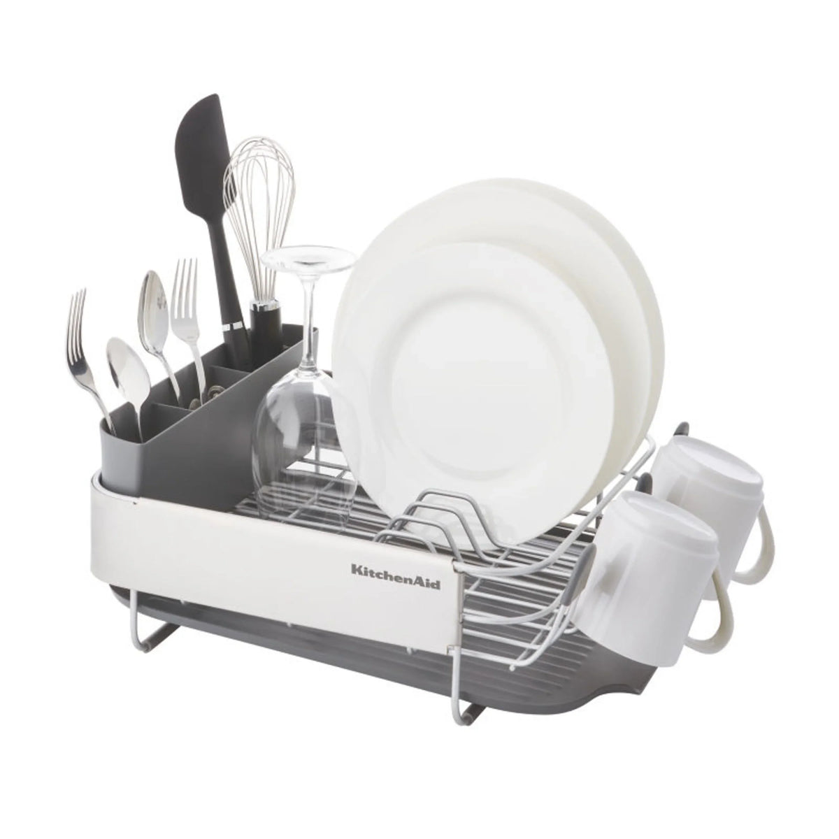 2026 NEW Kitchenaid Stainless Steel Wrap Compact Dish Rack in Satin Gray