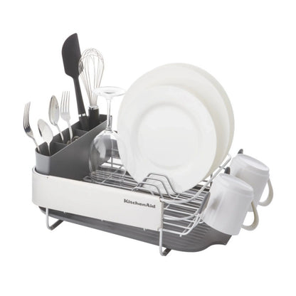 2026 NEW Kitchenaid Stainless Steel Wrap Compact Dish Rack in Satin Gray